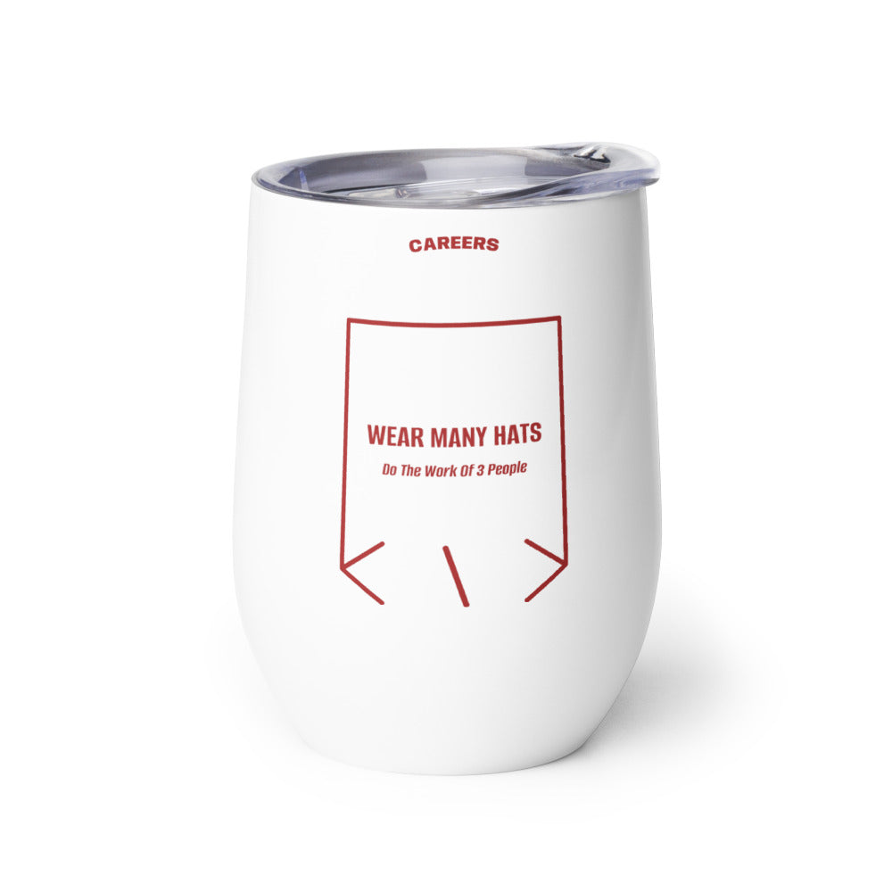Wear Many Hats — White Brown back mockup (12 oz)