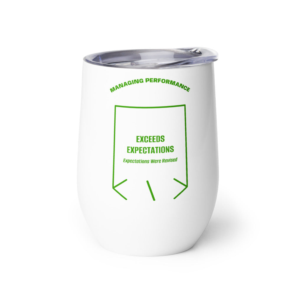 Exceeds Expectations — White Green back mockup (12 oz)