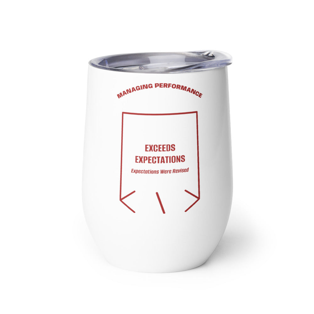 Exceeds Expectations — White Brown back mockup (12 oz)