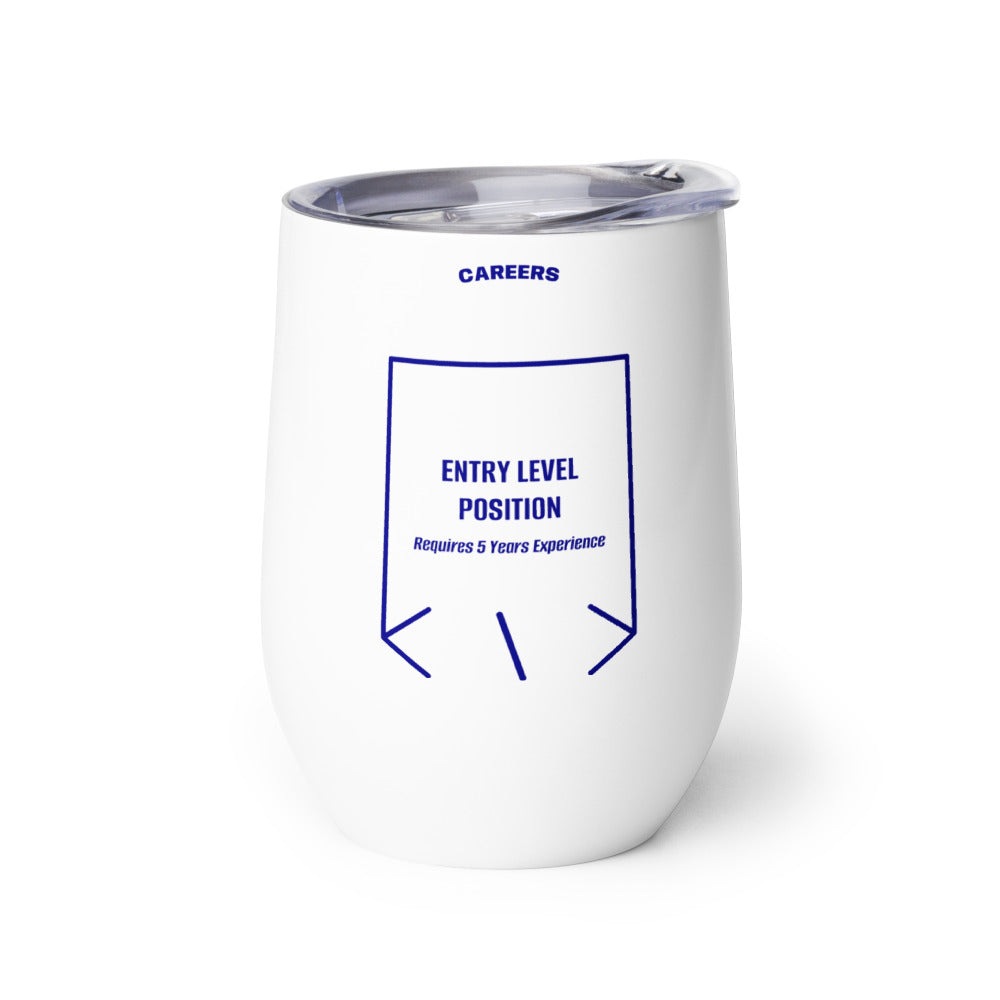 Entry Level Position — White Navy back mockup (12 oz)