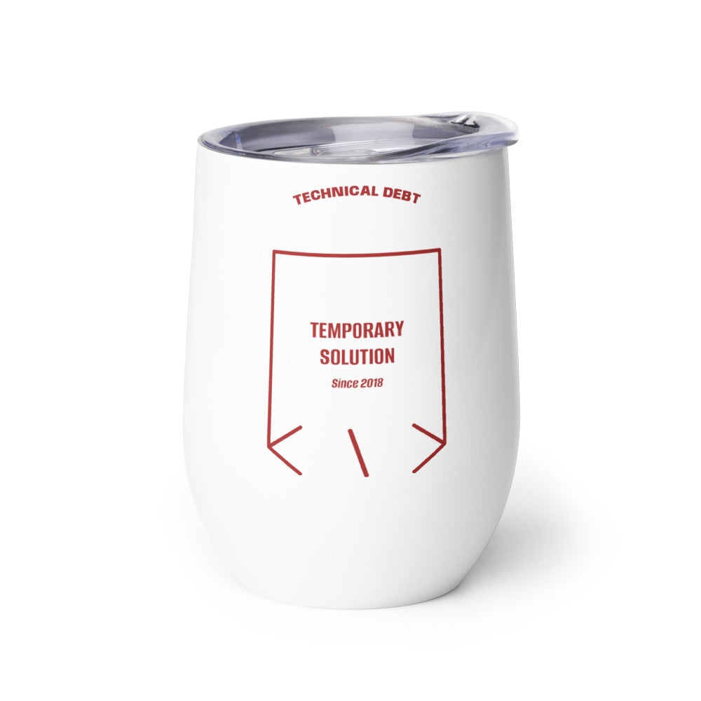 Temporary Solution — White Brown back mockup (12 oz)