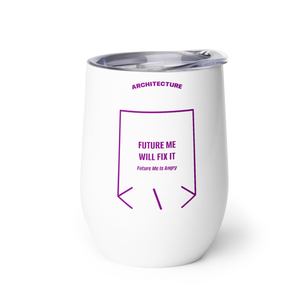 Future Me Will Fix It — White Purple back mockup (12 oz)