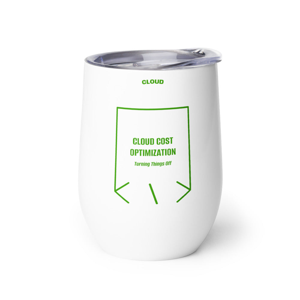 Cloud Cost Optimization — White Green back mockup (12 oz)