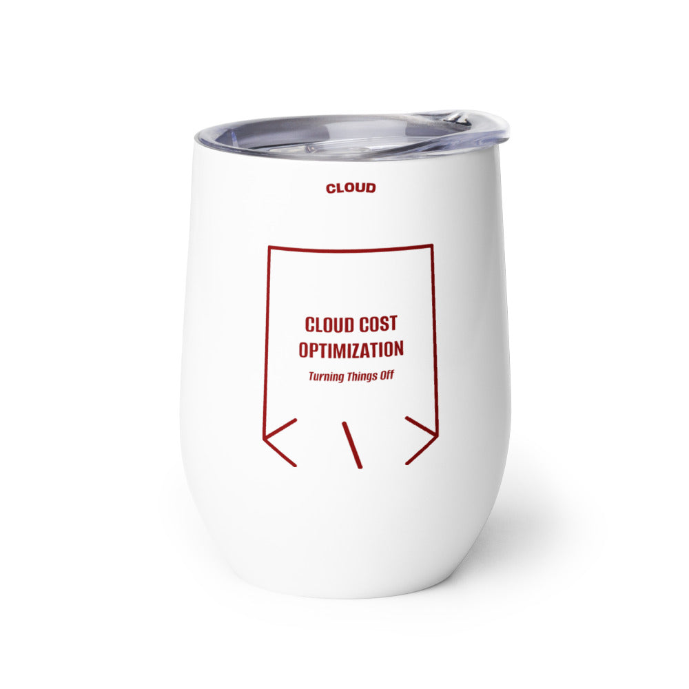 Cloud Cost Optimization — White Maroon back mockup (12 oz)