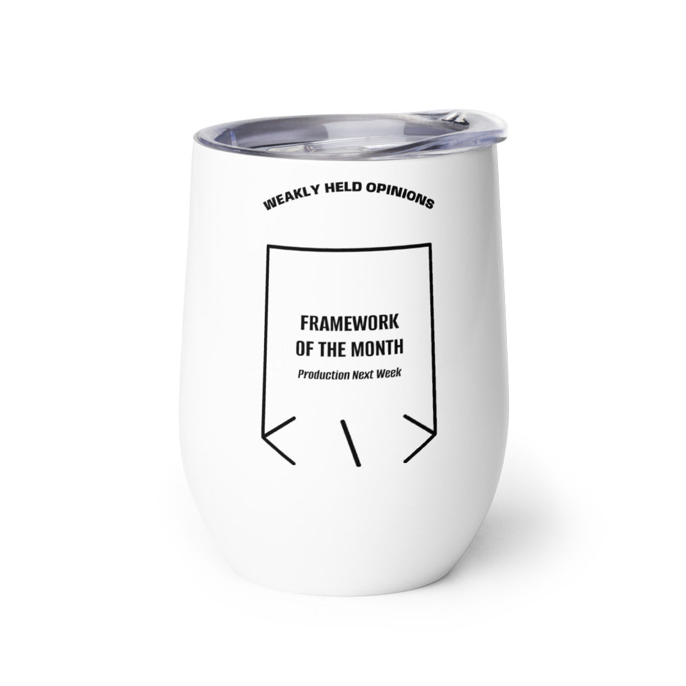 Framework Of The Month — White Black back mockup (12 oz)