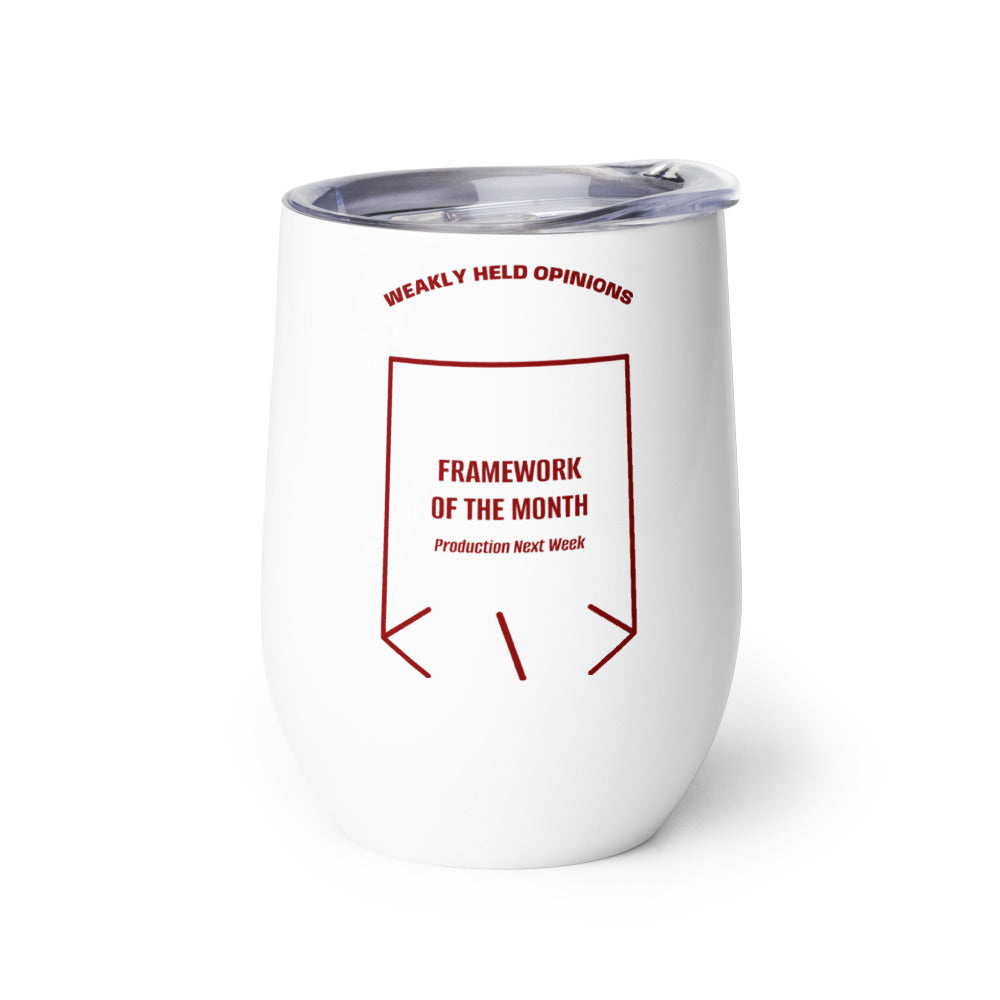 Framework Of The Month — White Maroon back mockup (12 oz)