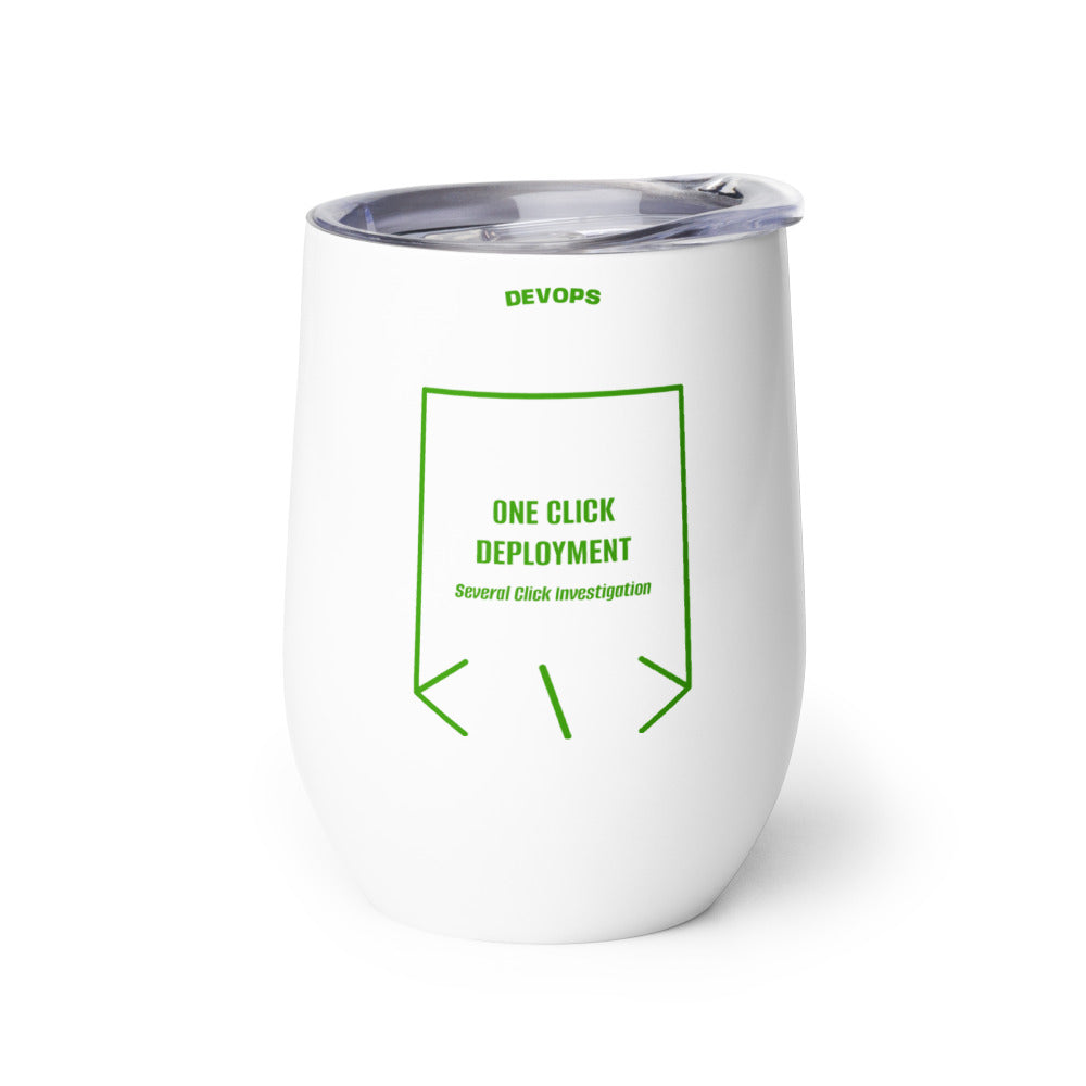 One Click Deployment — White Green back mockup (12 oz)