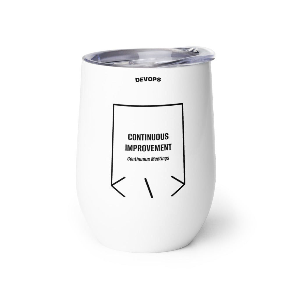 Continuous Improvement — White Black back mockup (12 oz)