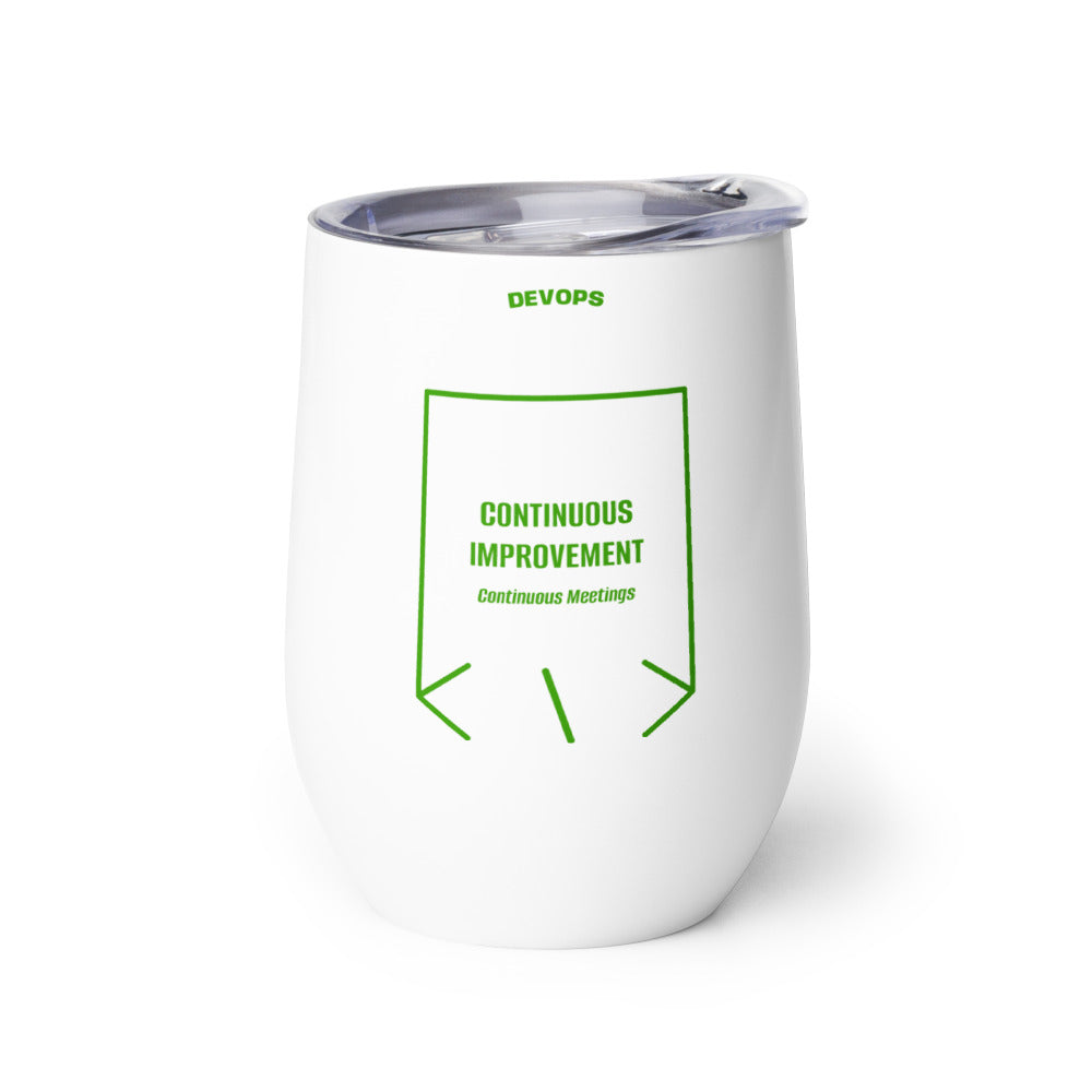 Continuous Improvement — White Green back mockup (12 oz)