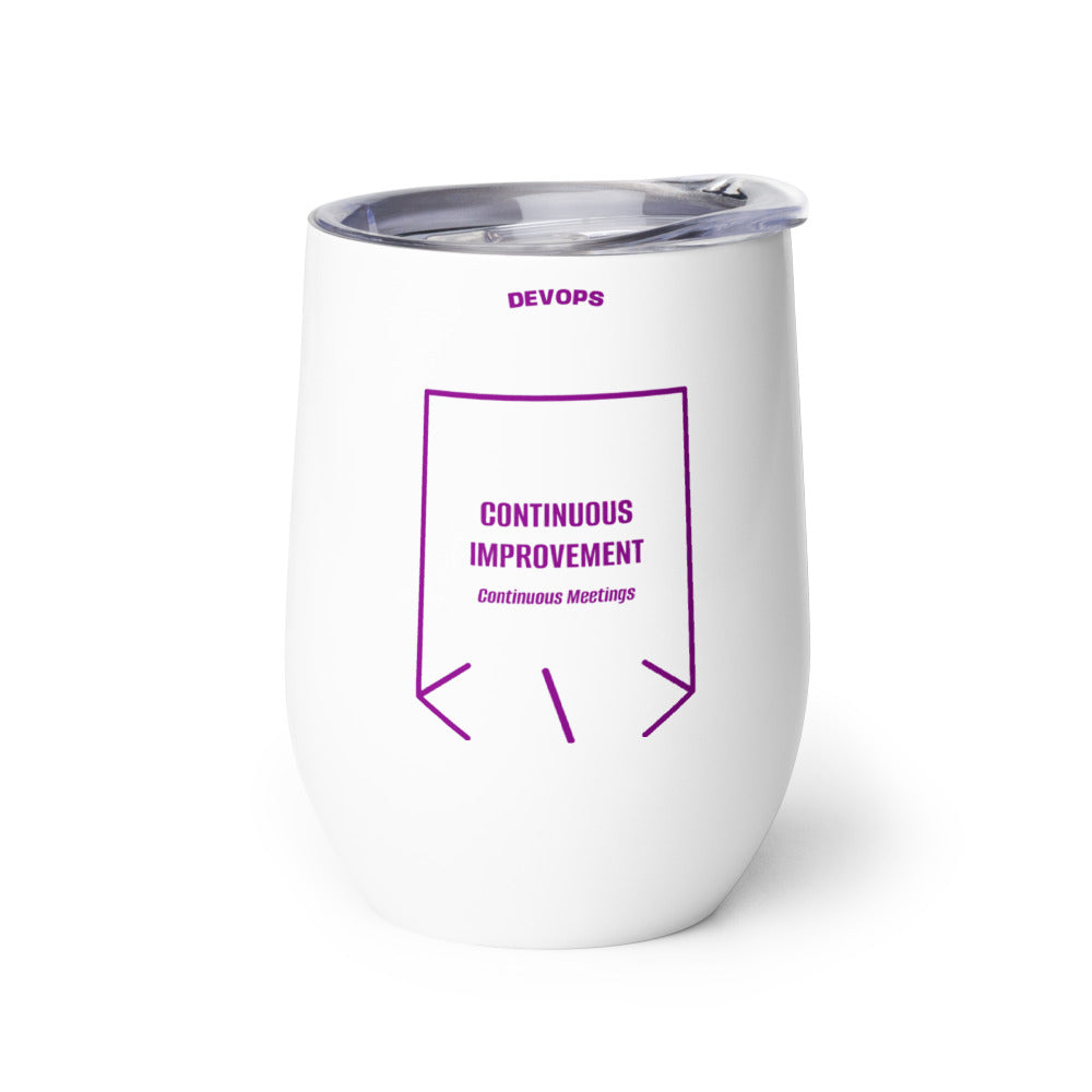 Continuous Improvement — White Purple back mockup (12 oz)
