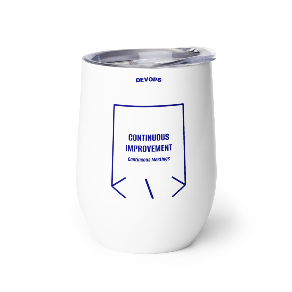 Continuous Improvement — White Navy back mockup (12 oz)