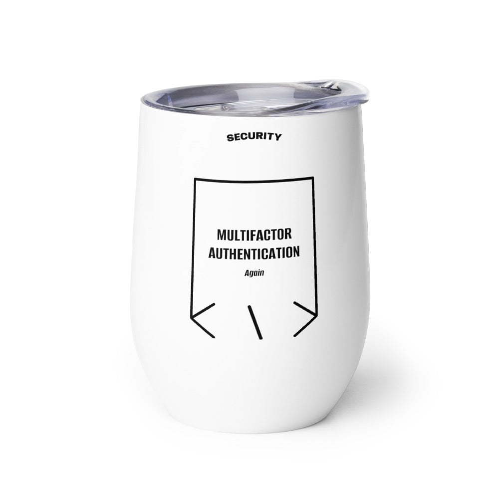 Multifactor Authentication — White Black back mockup (12 oz)