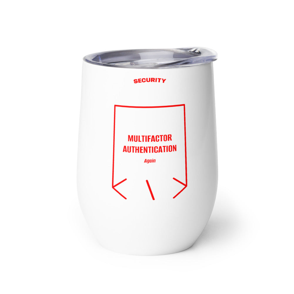 Multifactor Authentication — White Red back mockup (12 oz)