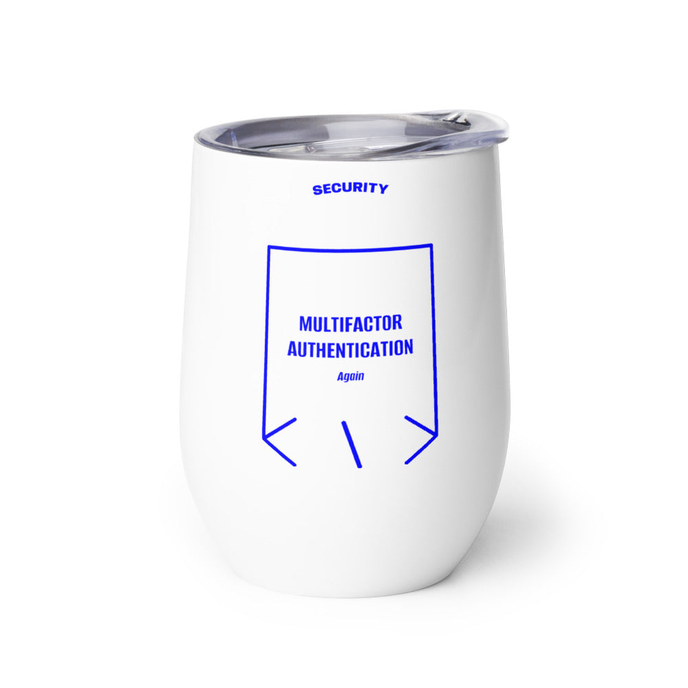 Multifactor Authentication — White Blue back mockup (12 oz)