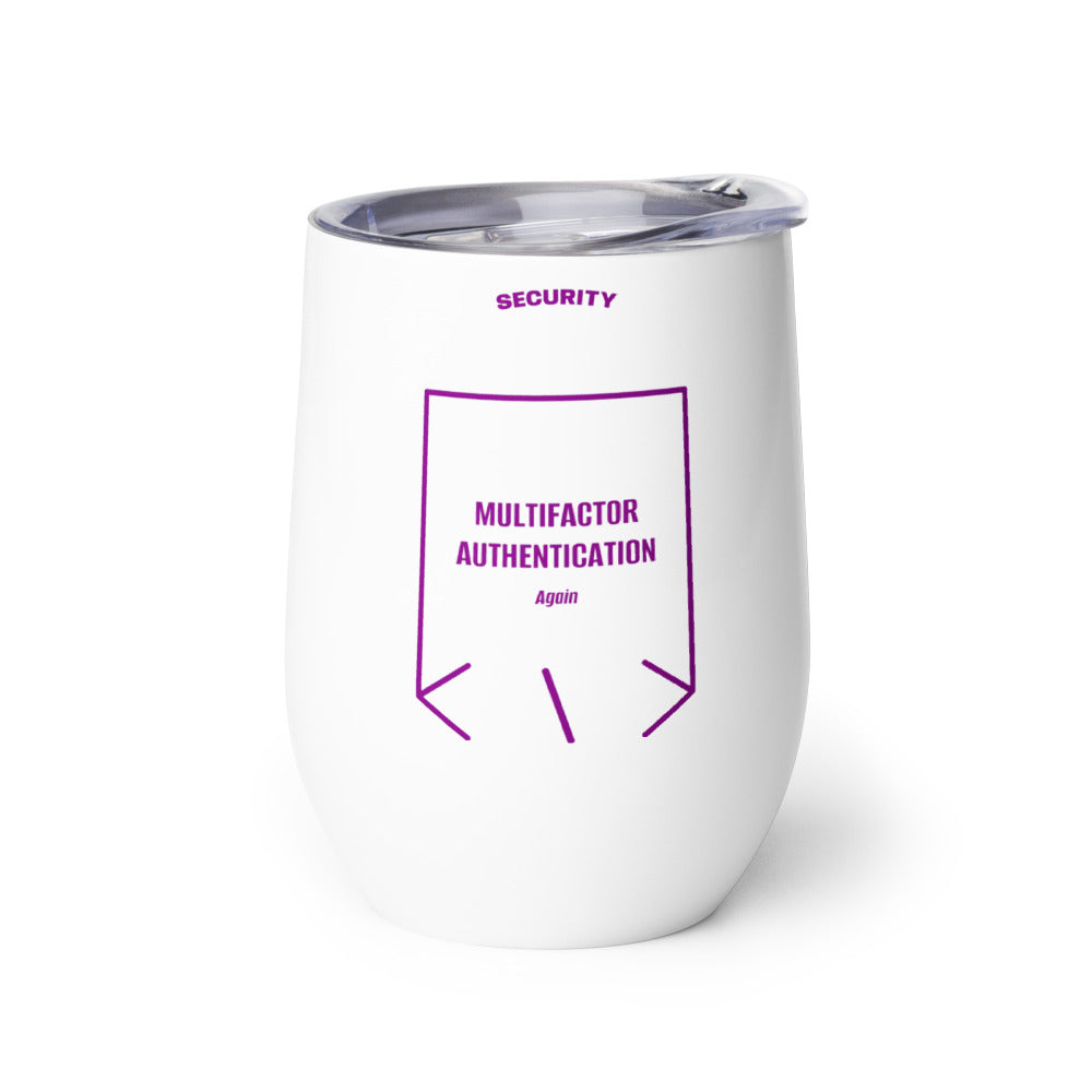Multifactor Authentication — White Purple back mockup (12 oz)