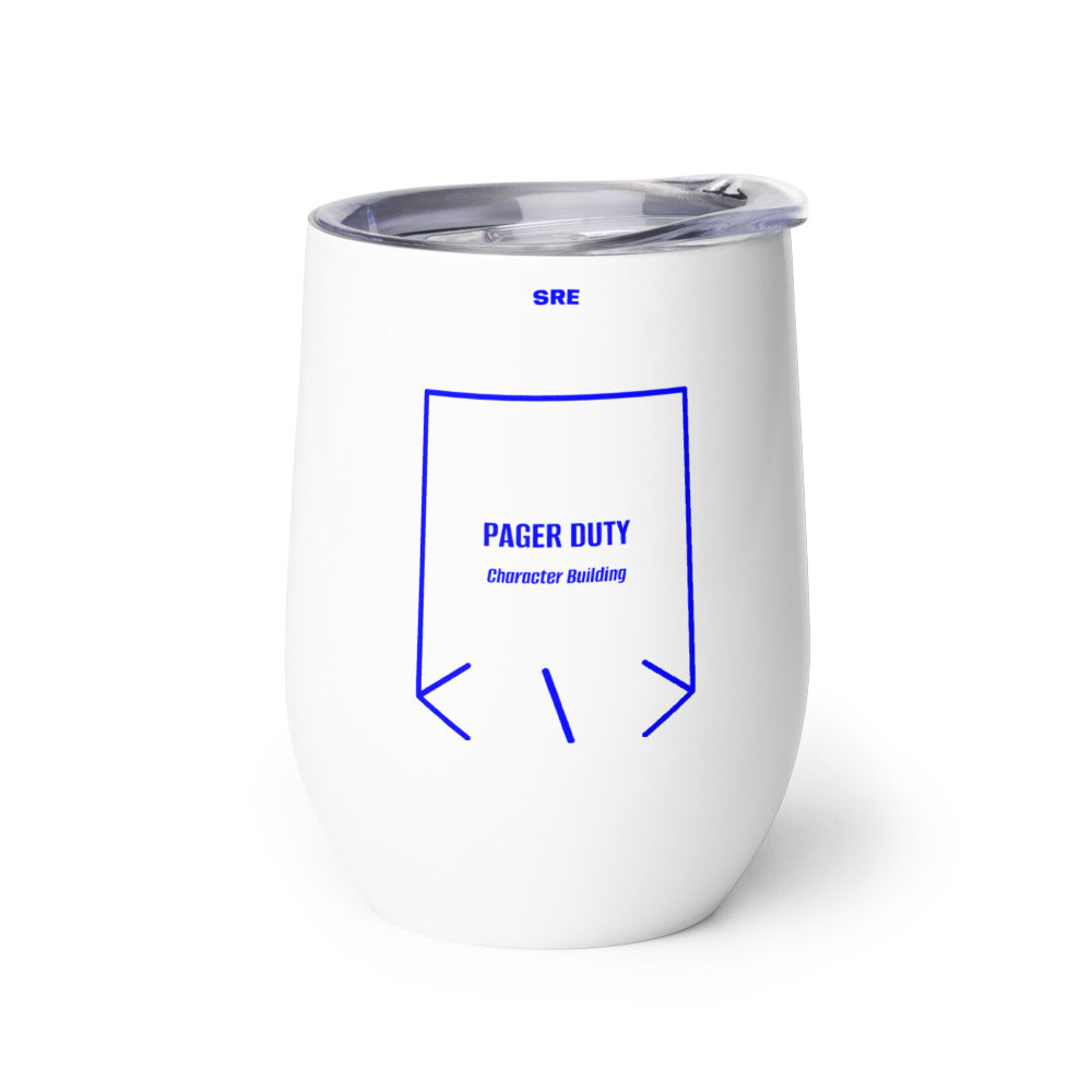 Pager Duty — White Blue back mockup (12 oz)