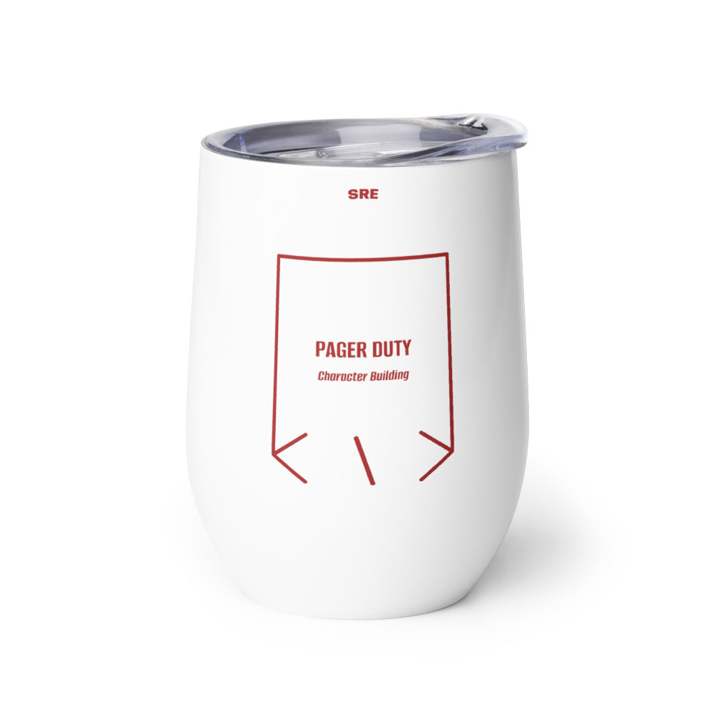 Pager Duty — White Brown back mockup (12 oz)
