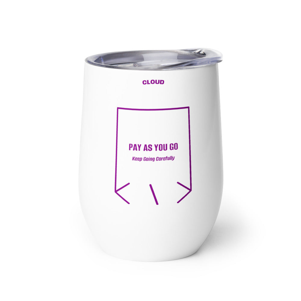Pay As You Go — White Purple back mockup (12 oz)