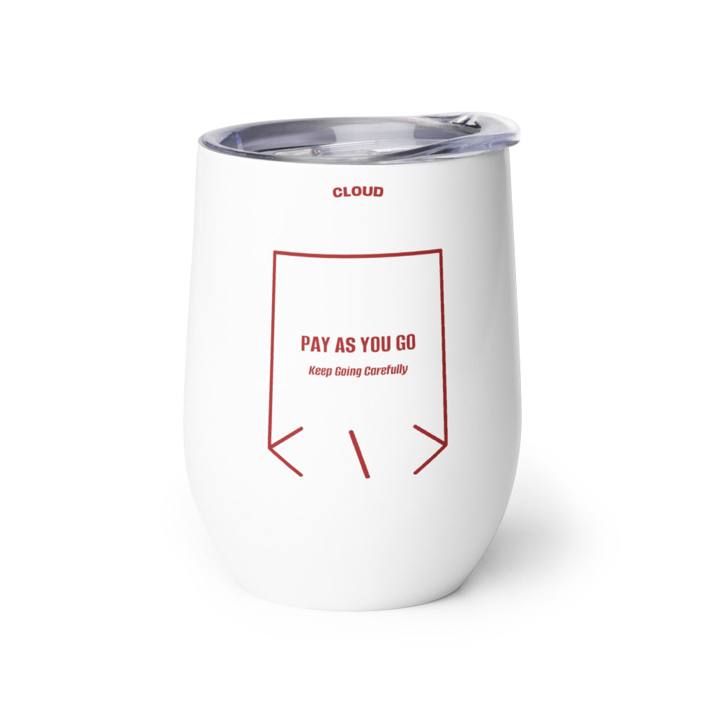 Pay As You Go — White Brown back mockup (12 oz)
