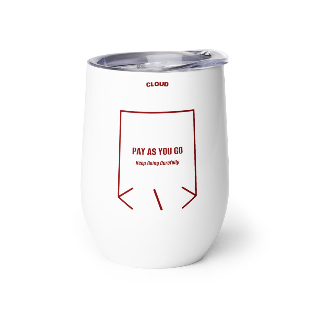 Pay As You Go — White Maroon back mockup (12 oz)