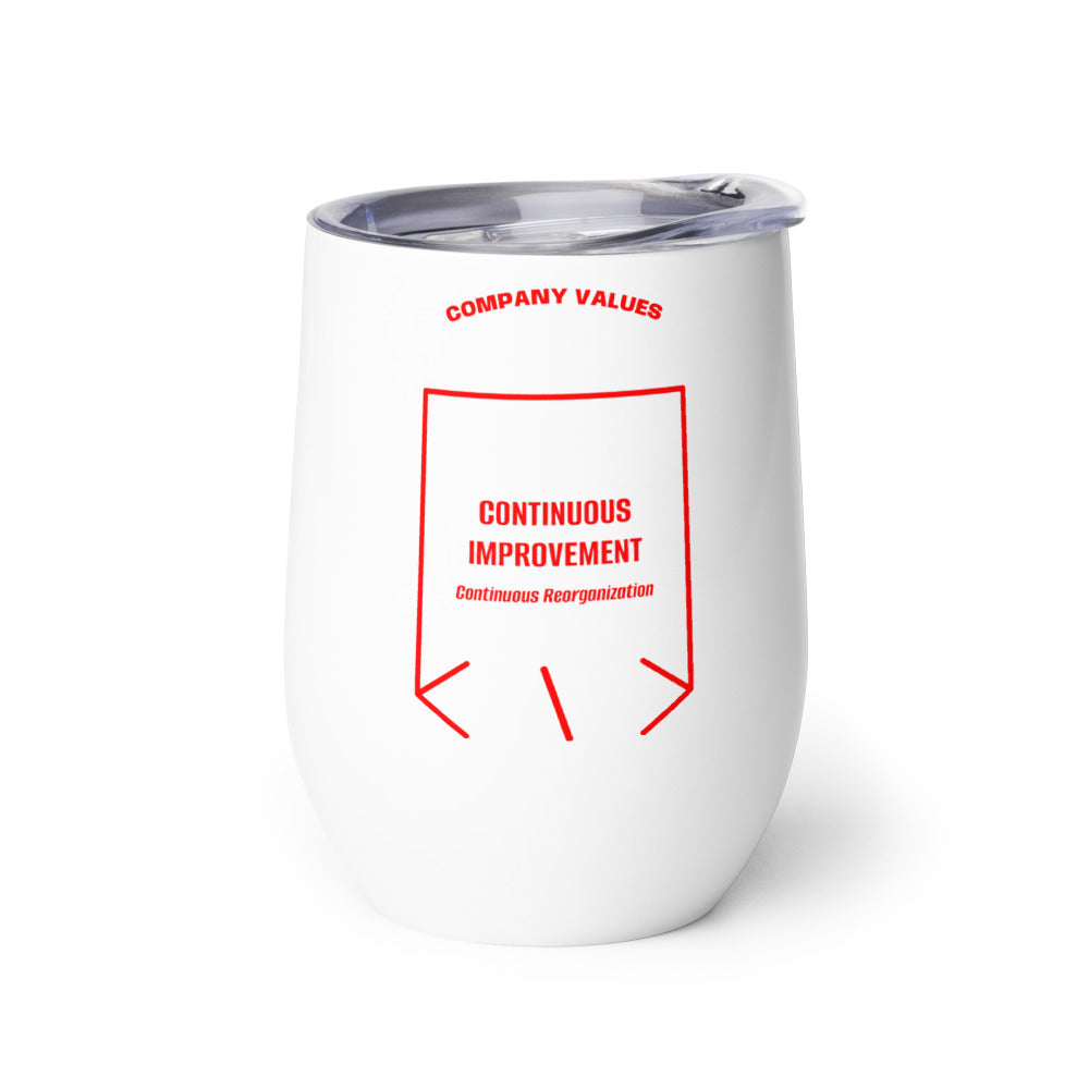 Continuous Improvement — White Red back mockup (12 oz)