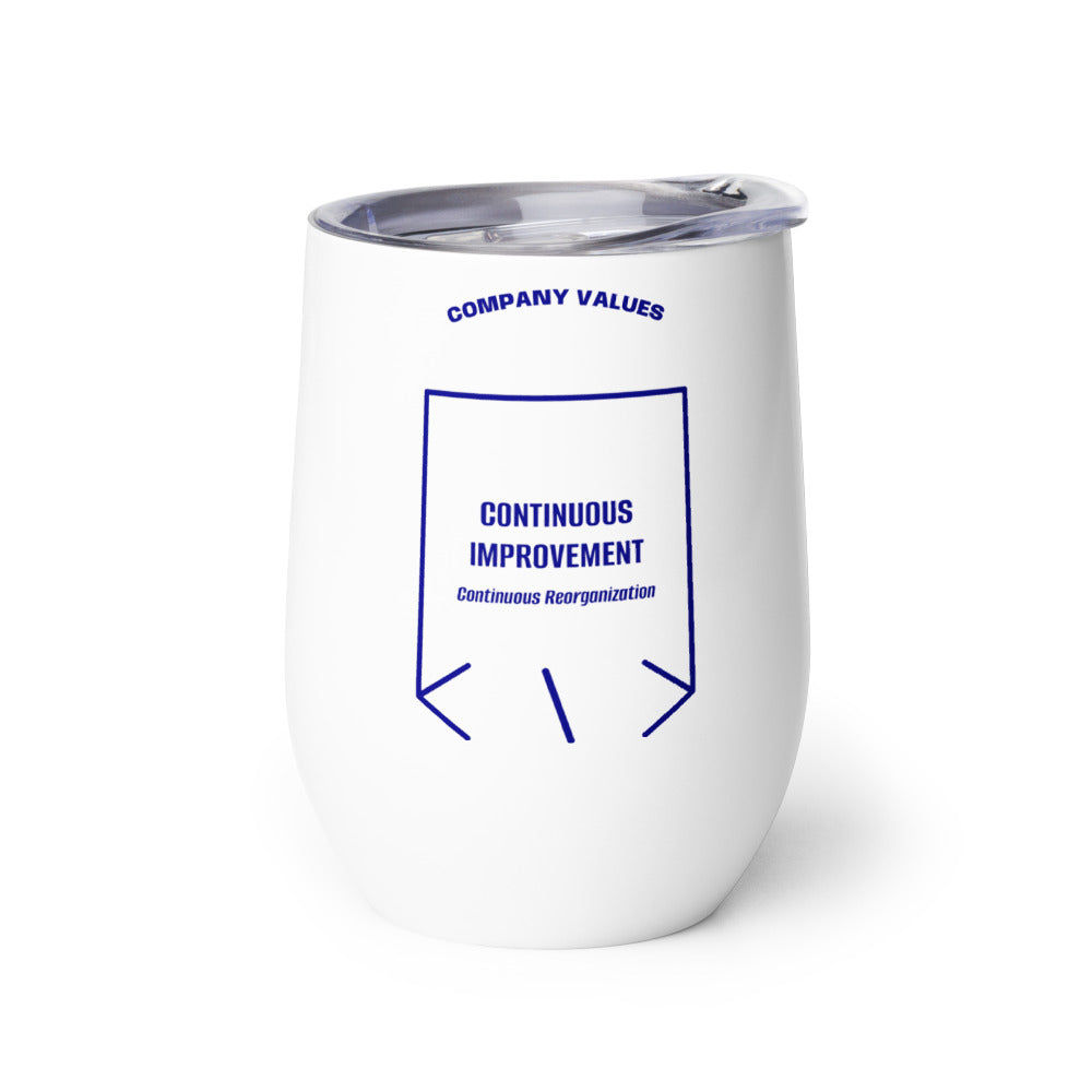 Continuous Improvement — White Navy back mockup (12 oz)