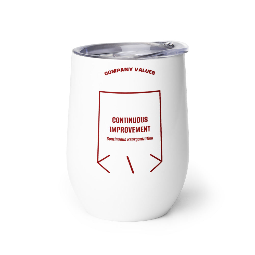 Continuous Improvement — White Maroon back mockup (12 oz)