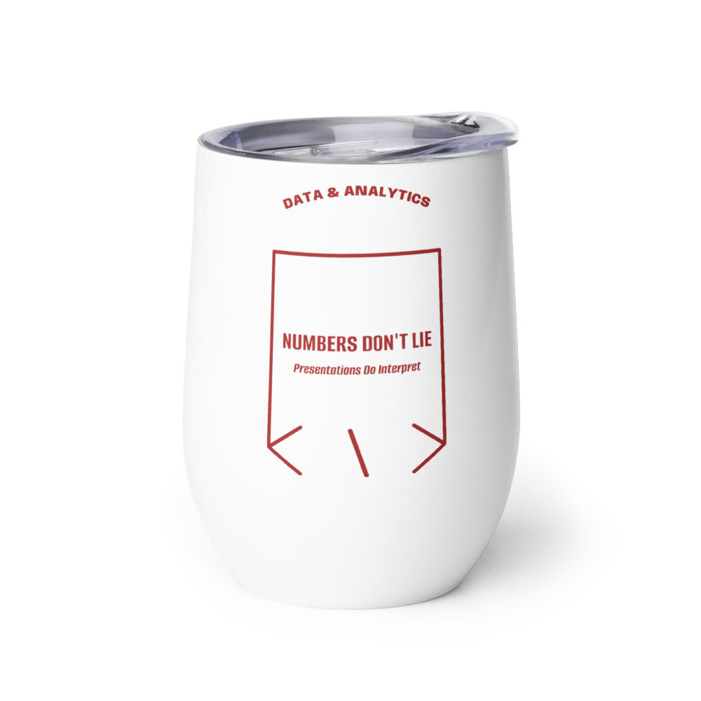 Numbers Don't Lie — White Brown back mockup (12 oz)