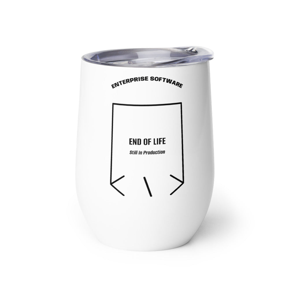 End Of Life — White Black back mockup (12 oz)