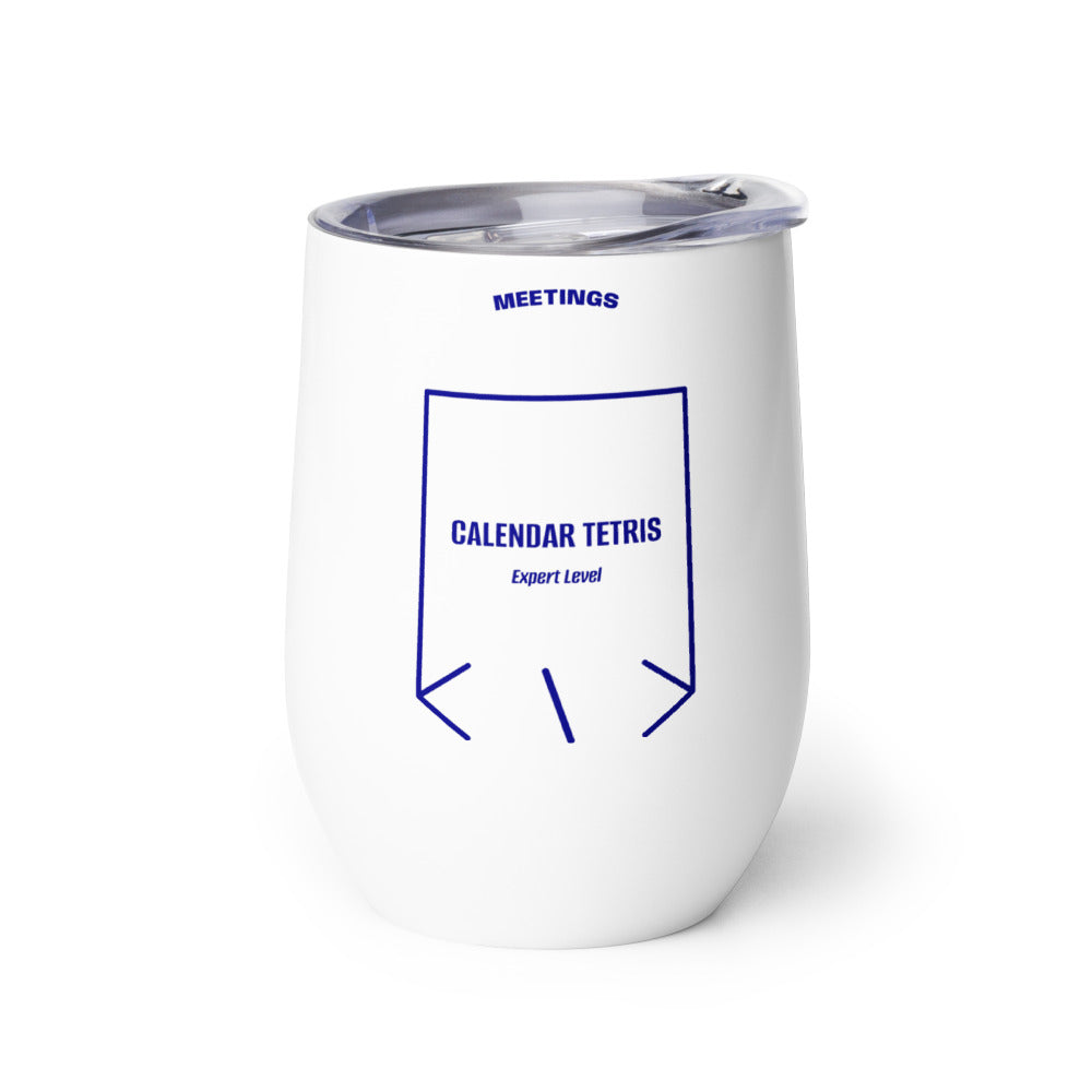 Calendar Tetris — White Navy back mockup (12 oz)