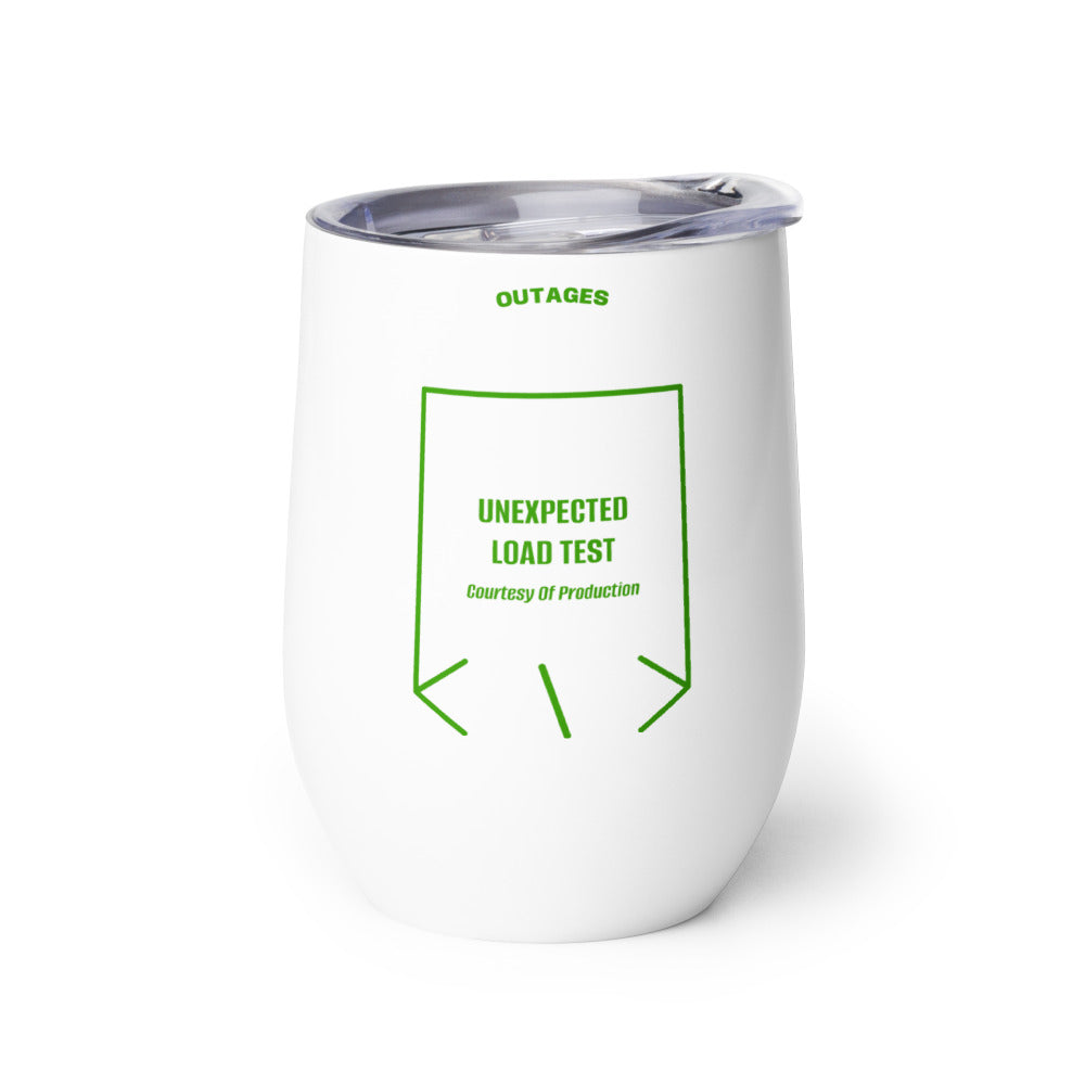 Unexpected Load Test — White Green back mockup (12 oz)