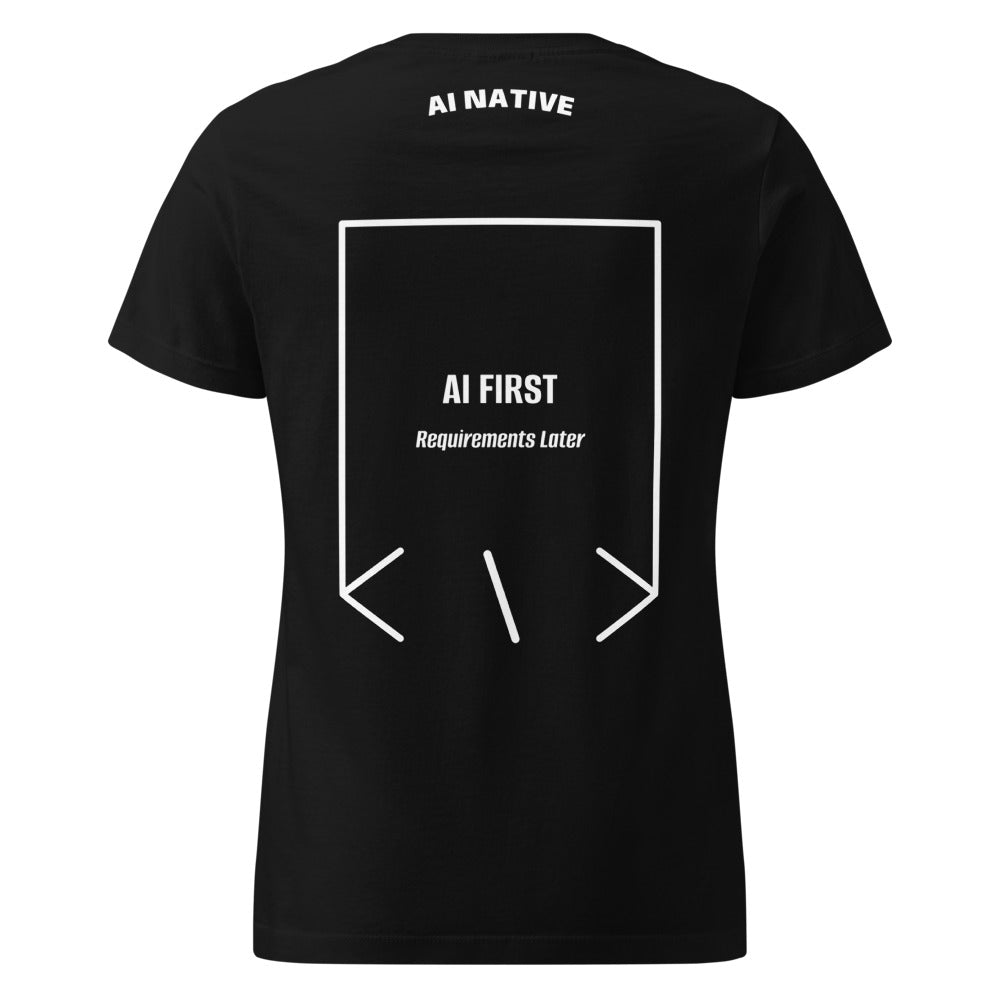 AI First — Black White back mockup