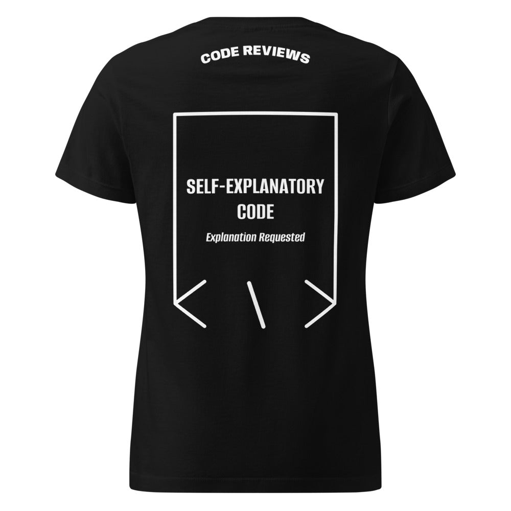 Self-Explanatory Code — secondary back mockup
