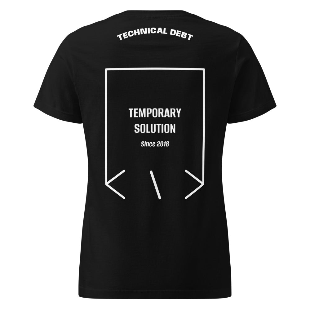 Temporary Solution — Black White back mockup