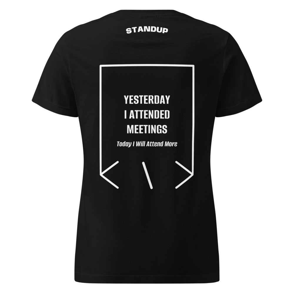 Yesterday I Attended Meetings — Black White back mockup