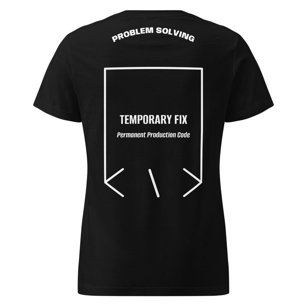 Temporary Fix — Black White back mockup