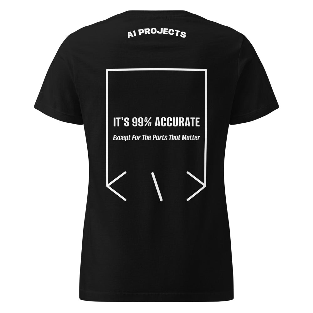 It's 99% Accurate — Black White back mockup