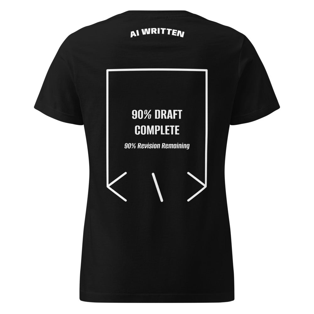 90% Draft Complete — Black White back mockup