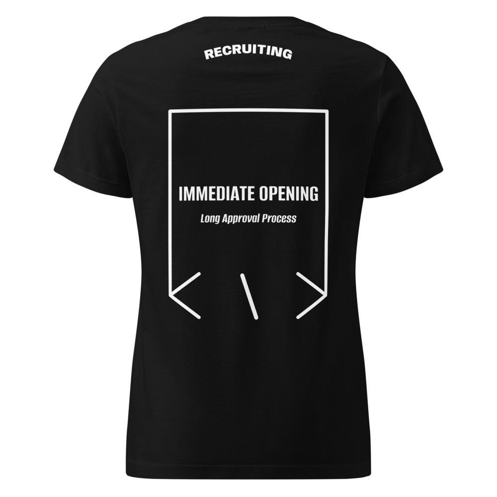 Immediate Opening — Black White back mockup