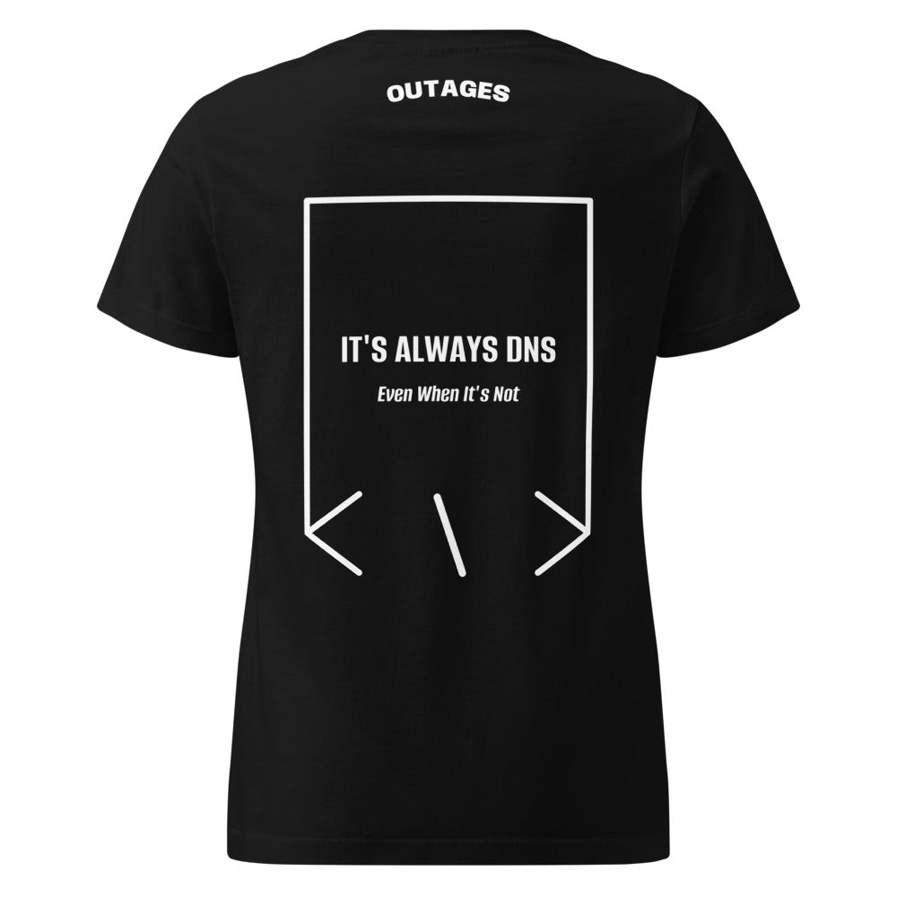 It's Always DNS — Black White back mockup