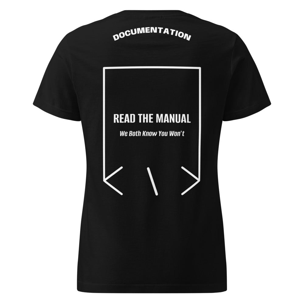 Read The Manual — Black White back mockup