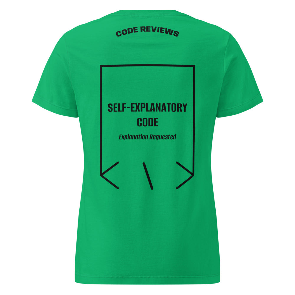 Self-Explanatory Code — Irish Green Black back mockup