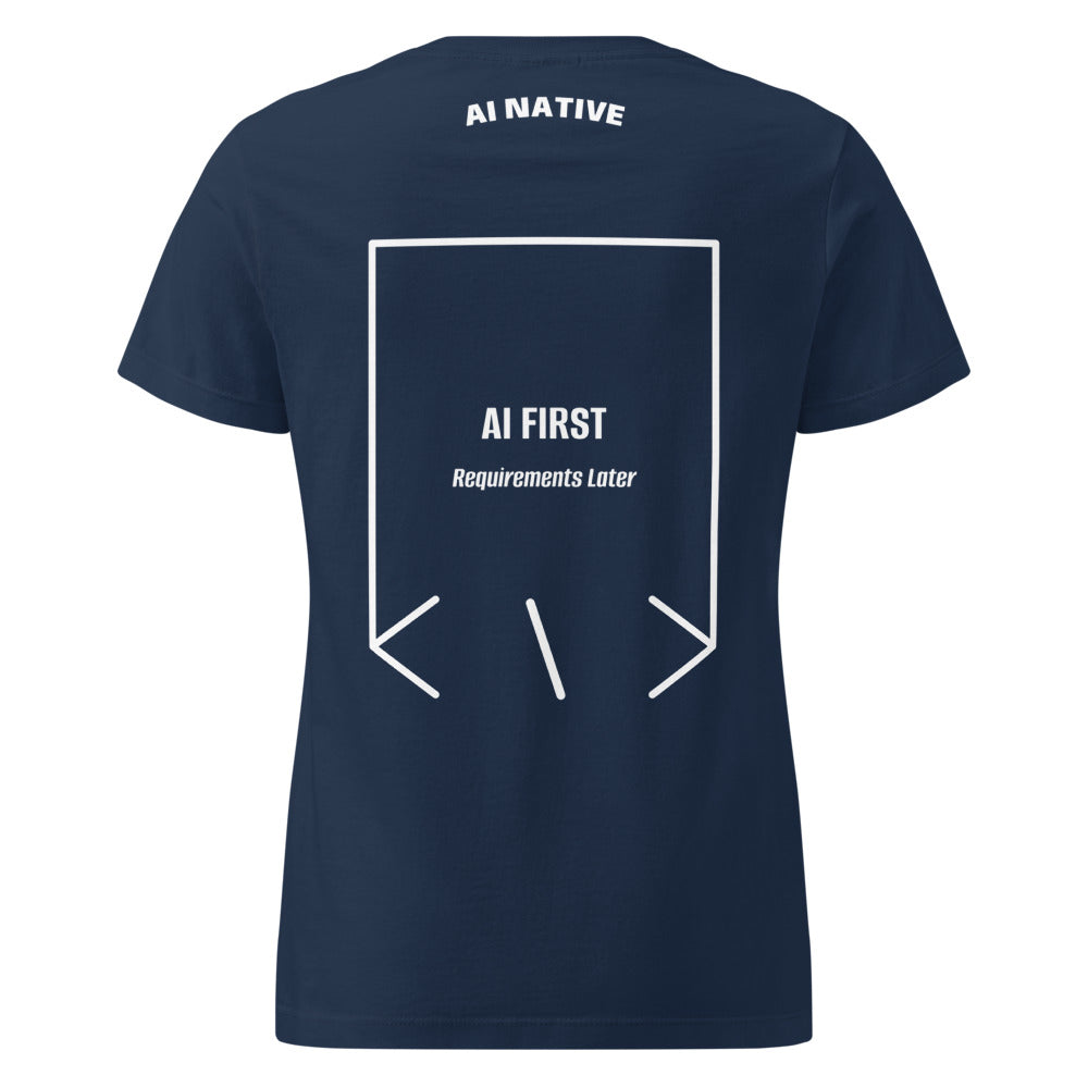 AI First — Navy White back mockup