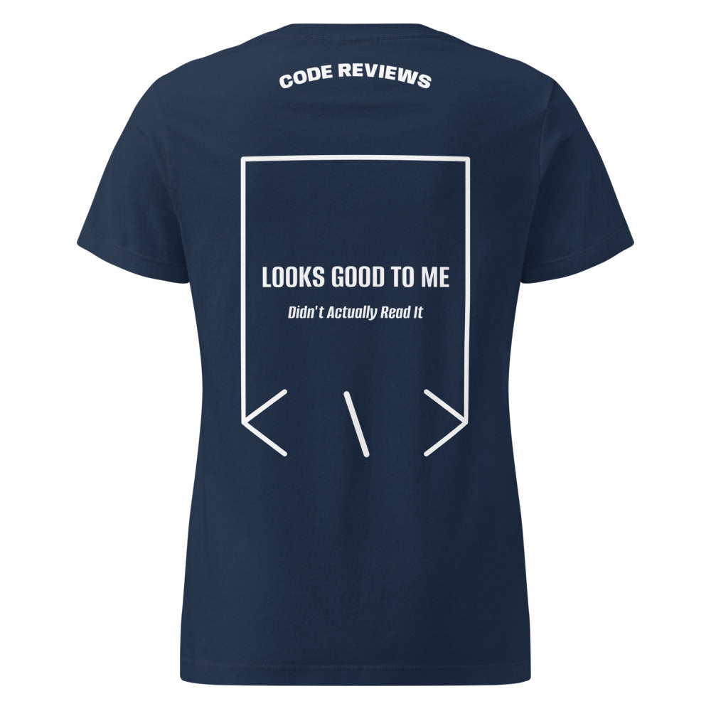 Looks Good To Me — Navy White back mockup