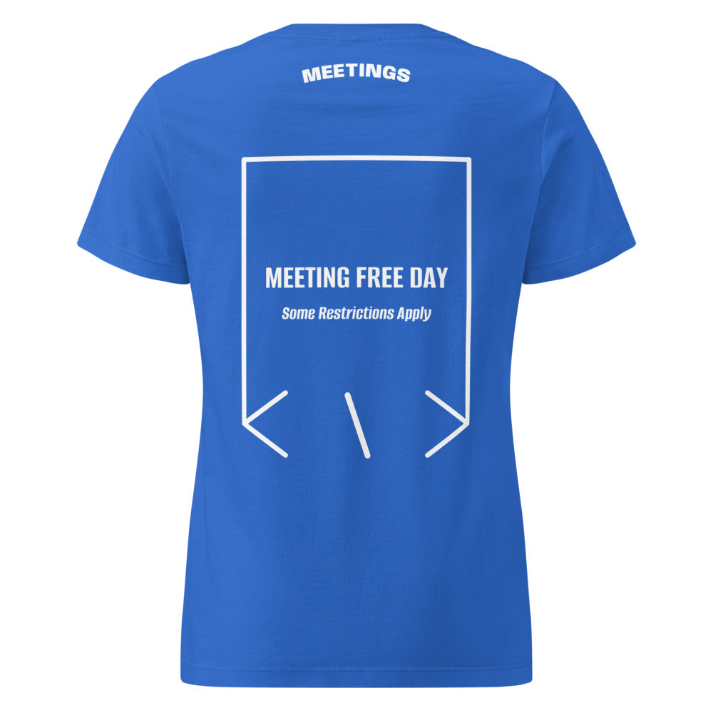 Meeting Free Day — Royal White back mockup