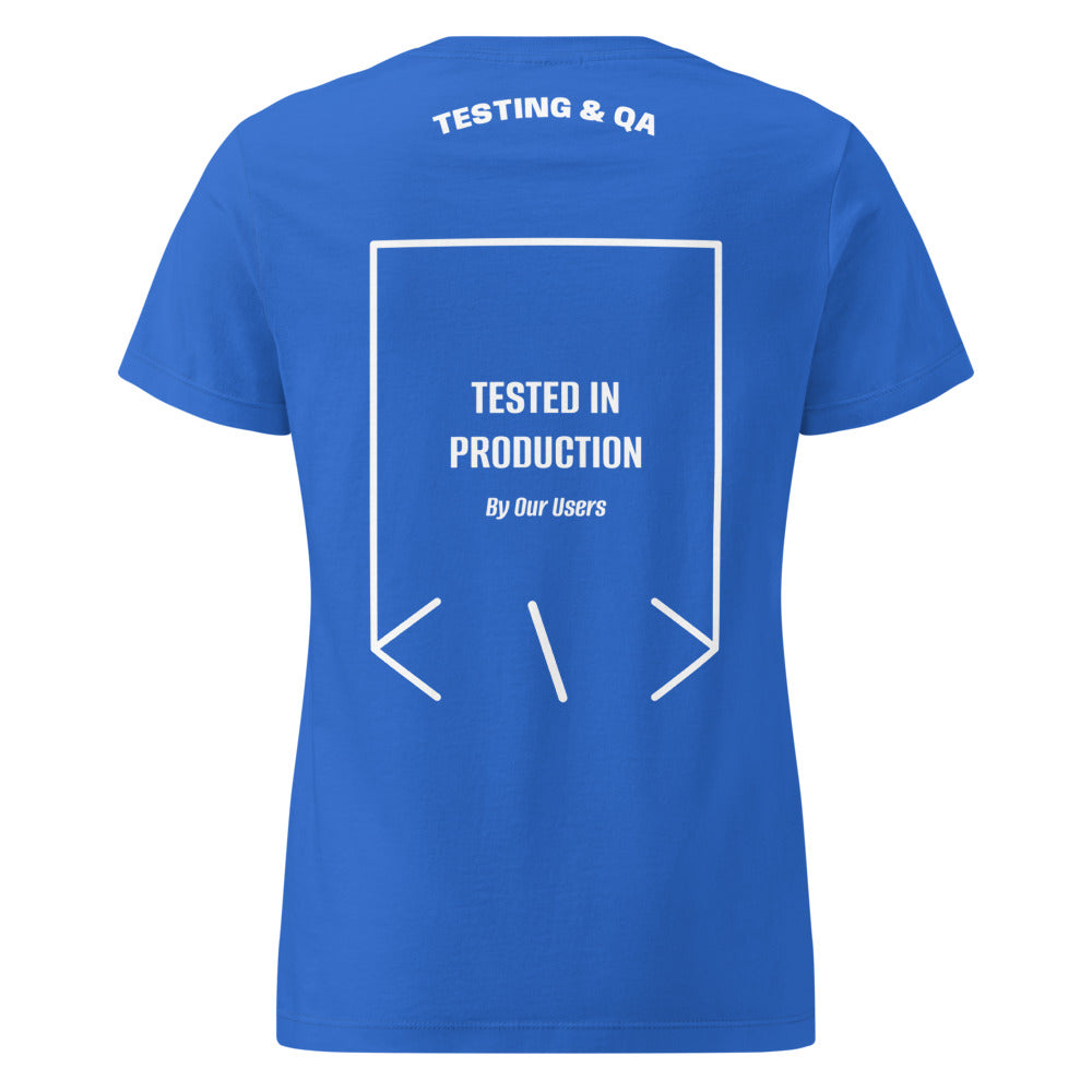 Tested In Production — Royal White back mockup