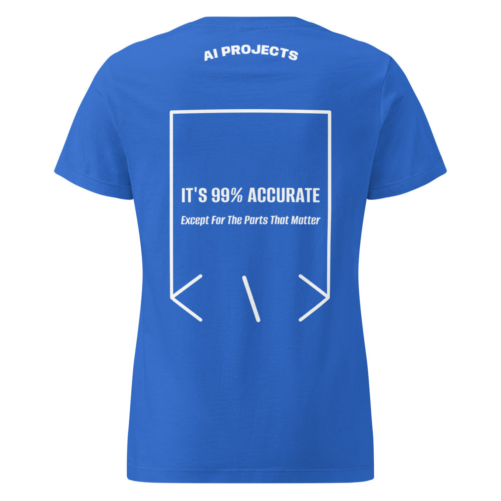 It's 99% Accurate — Royal White back mockup