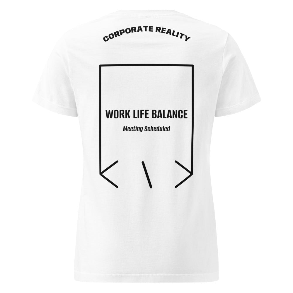 Work Life Balance — White Black back mockup