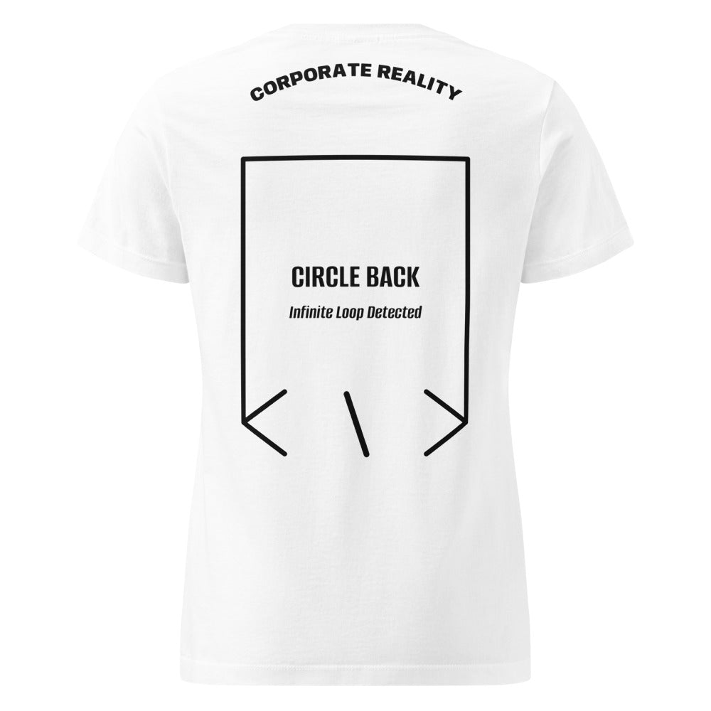 Circle Back — White Black back mockup