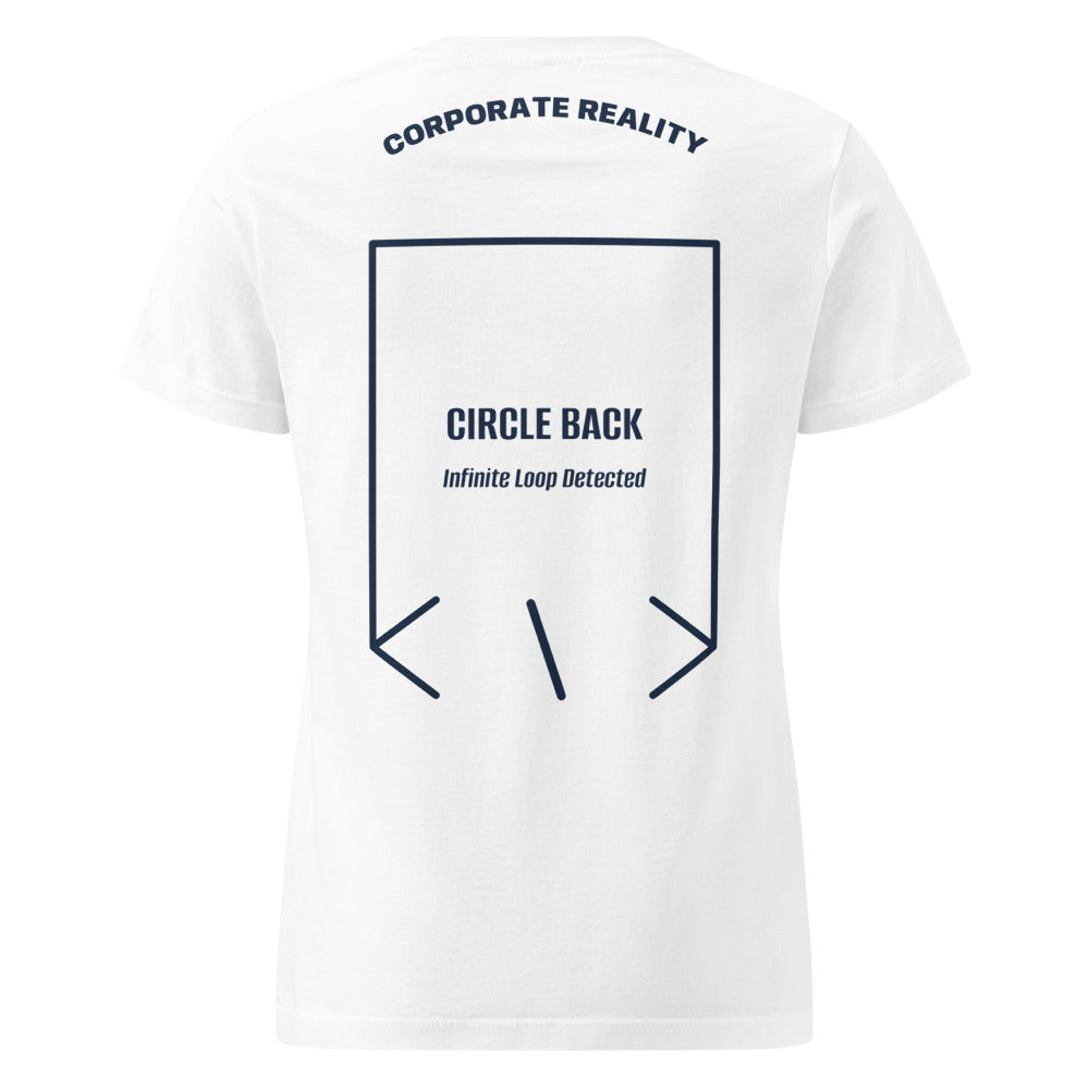 Circle Back — White Navy back mockup